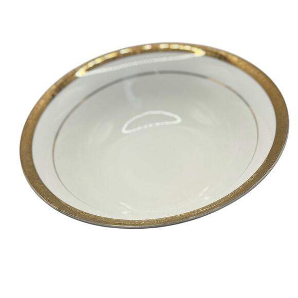 SANGO China white w/ Gold Rim‎ Serving Bowl 9 1/4 inch  DEVILLE nbr 8460 pattern - Picture 2 of 6
